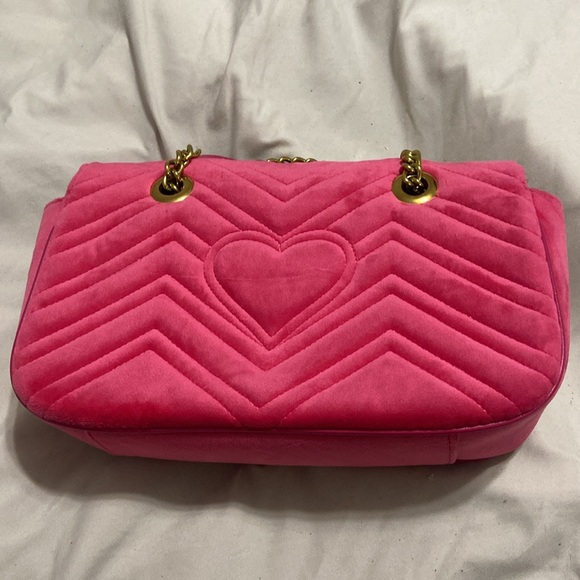 Gucci Marmont pink velvet mini bag - Picture 7 of 8